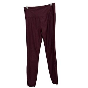 Varley Leggings Athletic Burgundy Women's Size S Yoga Running EUC
